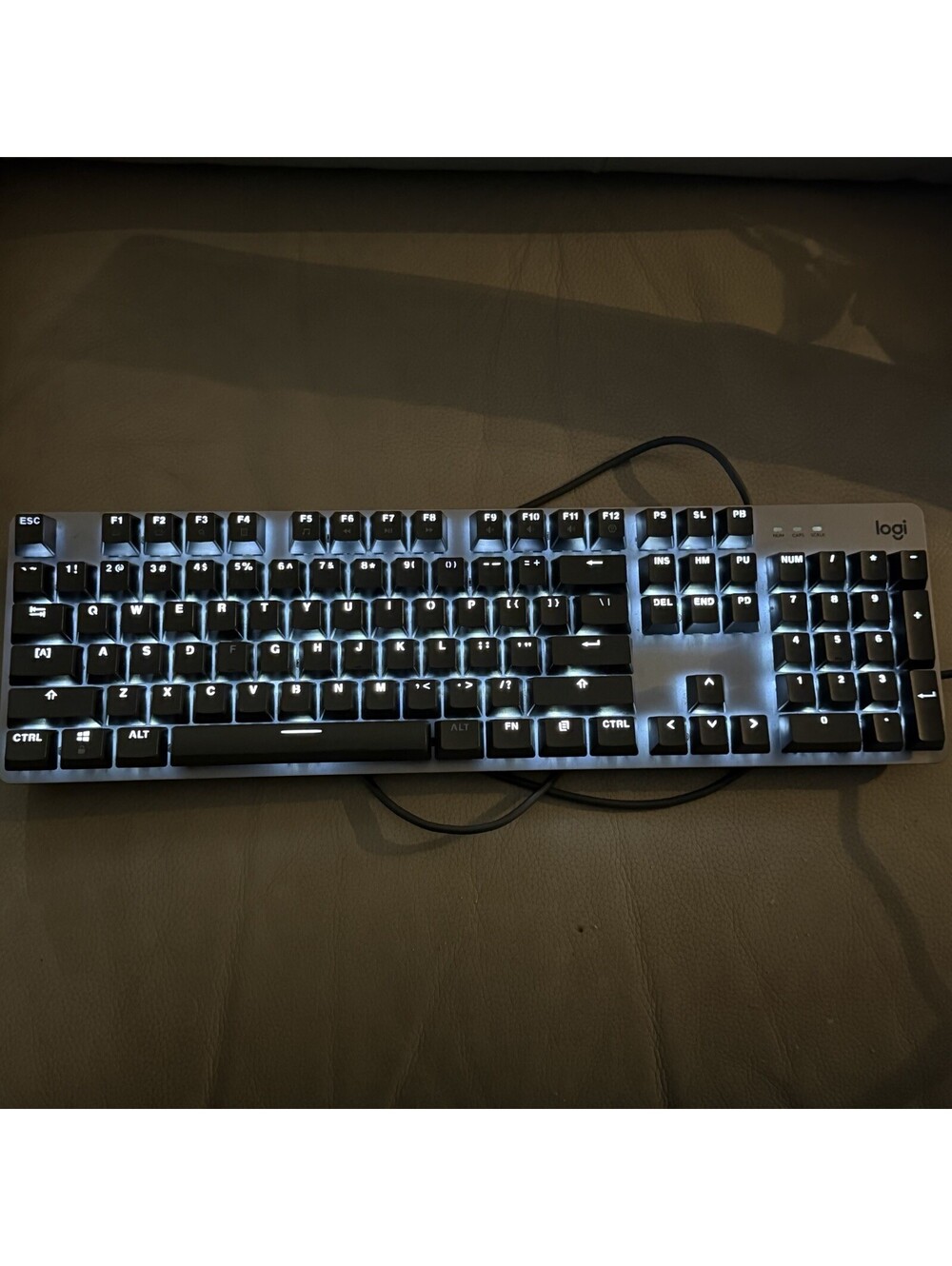 Logitech K845 Mechanical Illuminated Keyboard Brown Switches YU0038 Tested